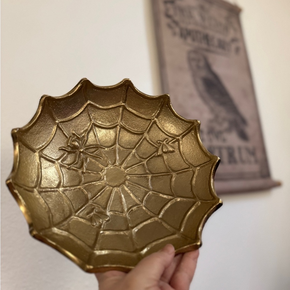 Gold Spiderweb Pattern Catch all Tray